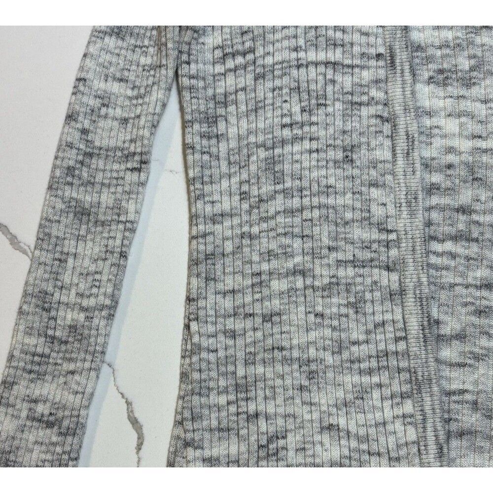 Women’s Garage Grey Navy Heather Open-Front Long Gray Knit Cardigan Sweater L - Picture 5 of 16
